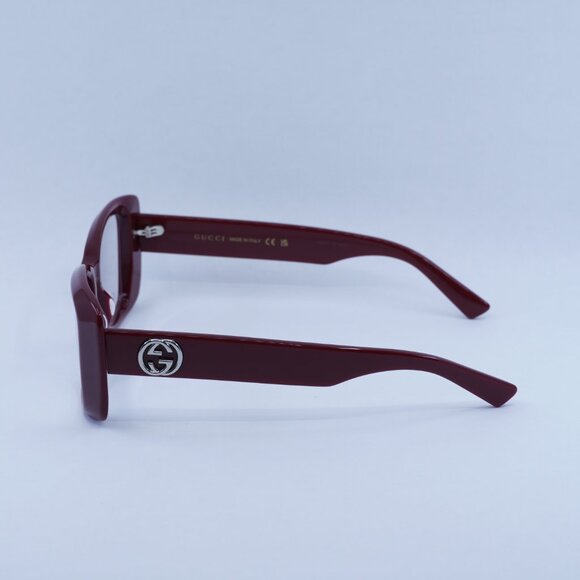 🕶️ New Gucci GG1697O 004 Eyeglasses - Shiny Burgundy Frame - Picture 8 of 10